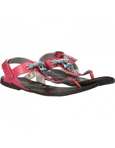 Sandale fete, flip flops, roz, cu decor