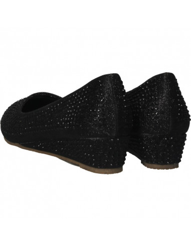 Pantofi fashion, negri, cu sclipici