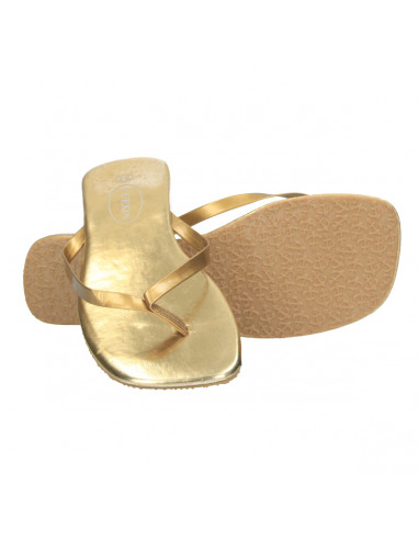 Saboti de dama, flip flops, aurii