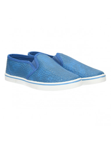 Espadrile baieti, piele ecologica, albastru