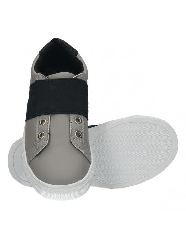 Pantofi sport copii, gri cu negru