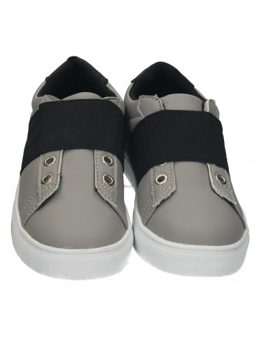 Pantofi sport copii, gri cu negru