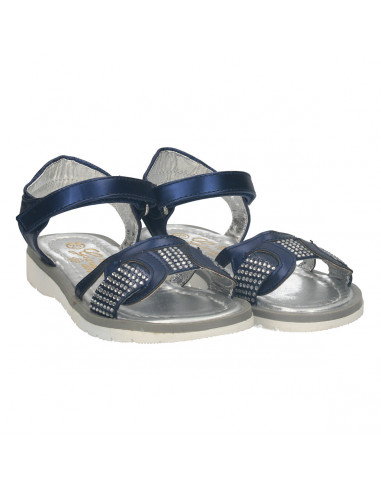 Sandale moderne, cu strasuri pentru fete, blue
