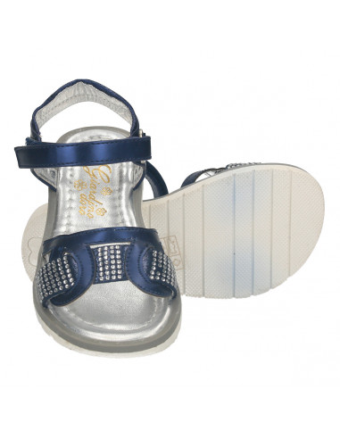 Sandale moderne, cu strasuri pentru fete, blue