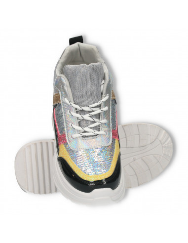 Sneakers dama, gliter, talpa groasa