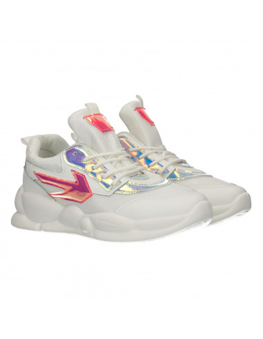 Sneakers urbani, albi, pentru femei