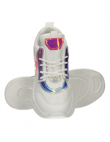 Sneakers urbani, albi, pentru femei