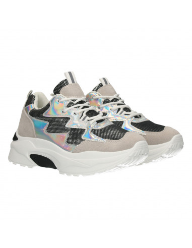 Sneakers dama, alb cu negru