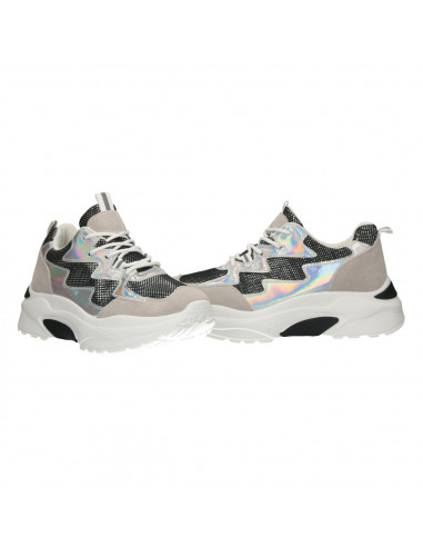 Sneakers dama, alb cu negru