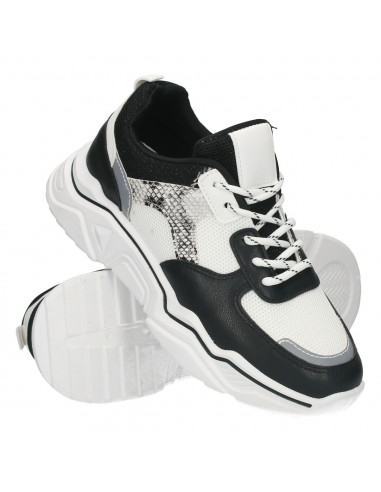 Pantofi sport, talpa inalta, insertie snake