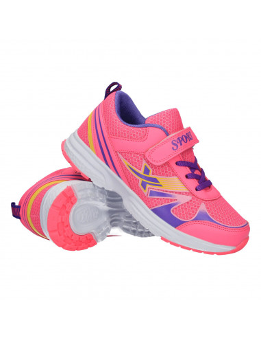 Pantofi sport, roz, cu scai, pentru fetite