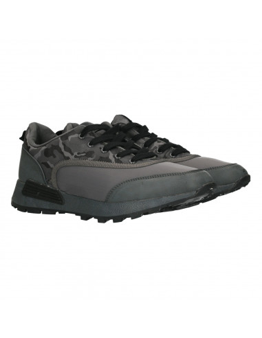 Sneakers barbati, gri, imprimeu army