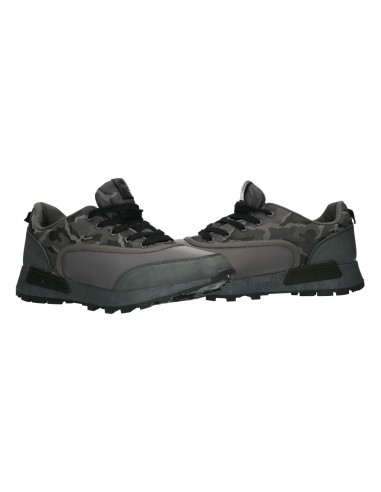 Sneakers barbati, gri, imprimeu army