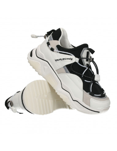 Sneakers albi, talpa inalta, pentru femei