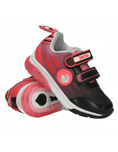 Pantofi sport, negru cu roz
