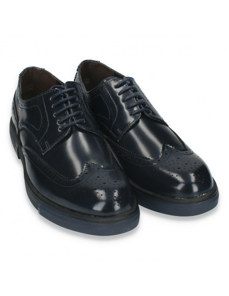 Pantofi casual, stil Oxford, bleumarin, pentru barbati