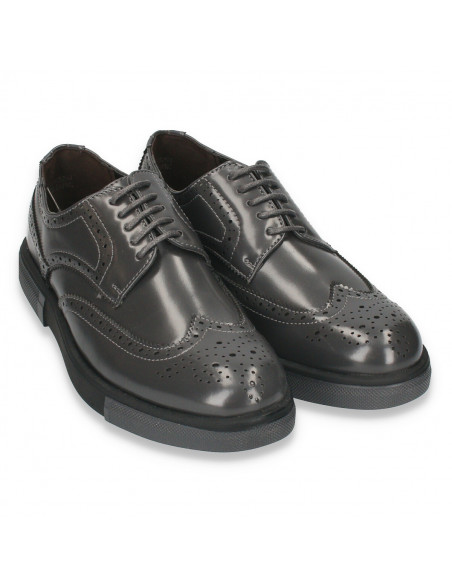 Pantofi casual, stil Oxford, gri, pentru barbati