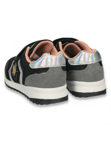 Sneakers fashion pentru fete, cu sclipici, negru - W210