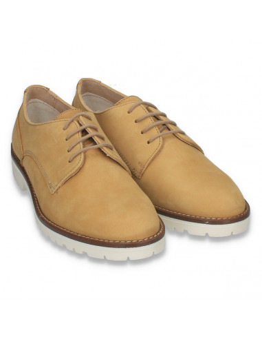 Pantofi femei model clasic, din piele, camel - W242