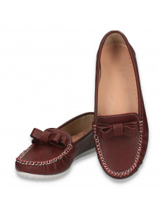 Mocasini dama cu fundita, Bordeaux - W296 2
