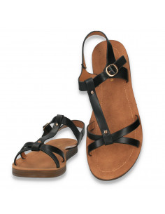 Sandale simple, negre, pentru femei - W563 2