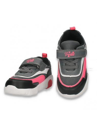 Pantofi sport pentru fetite, gri-roz - W770