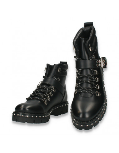 Ghete stil gothic pentru femei, negre - W828