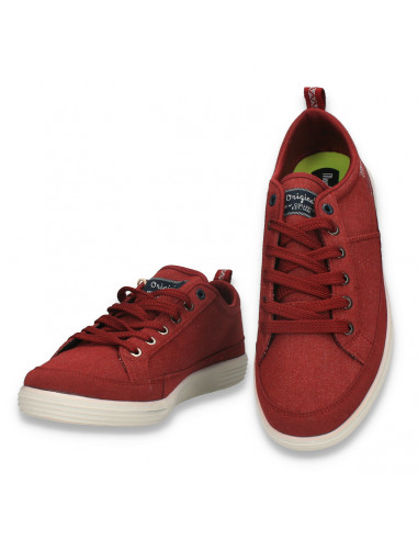 Sneakers din panza pentru barbati, Bordeaux - W891