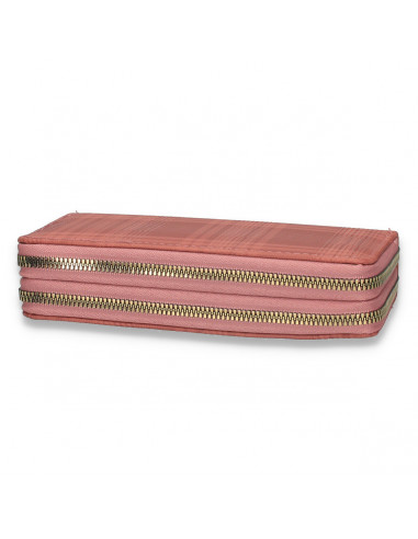 Portmoneu dama, din piele eco, roz - M441