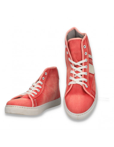 Ghete casual pentru barbati, din material textil, rosu - W974