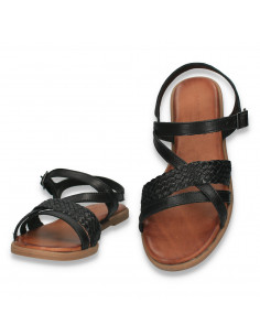 Sandale din piele pentru femei, galben - W988 2