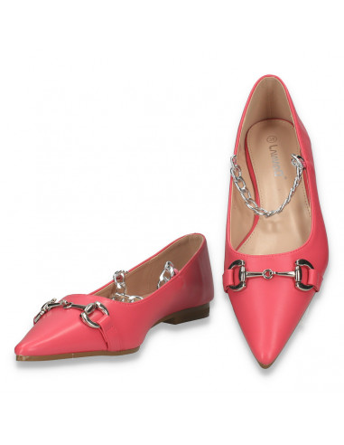 Pantofi dama, cu varf ascutit, fucsia - W1004