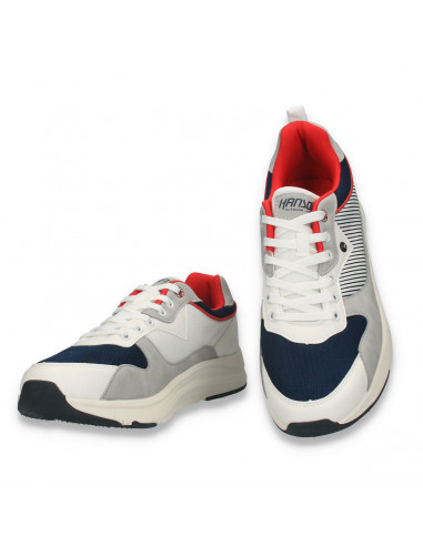 Sneakers casual pentru barbati, din material textil, gri - W1060