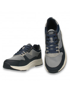 Sneakers casual pentru barbati, din material textil, bleumarin - W1063 2