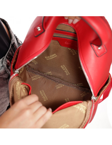 ELLA ICON RUCSAC DE DAMA HEART ROSU 24x27x11 CM - M612