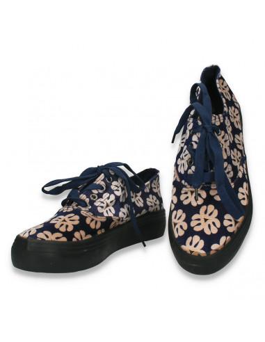 Pantofi casual dama din material textil, maro - W1244