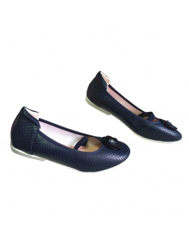 balerini fete, balerini bleumarin, balerini bleumarin pentru fete, balerini cu bareta elastica pentru fete
