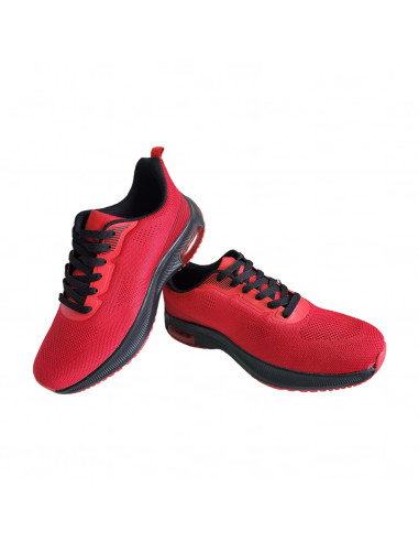 pantofi sport barbati, pantofi sport barbati din textil, pantofi sport barbati negri cu rosu