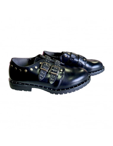 pantofi fete, pantofi fete din piele ecologica, pantofi fete din piele ecologica neagra, pantofi fete cu bareta si catarama