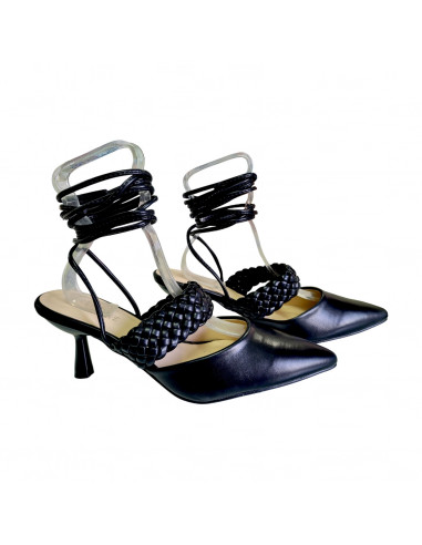 pantofi eleganti dama, pantofi eleganti pentru femei, pantofi eleganti cu toc femei, pantofi eleganti cu snur pe picior negre