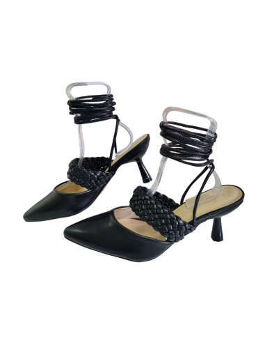 pantofi eleganti dama, pantofi eleganti pentru femei, pantofi eleganti cu toc femei, pantofi eleganti cu snur pe picior negre