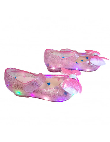 pantofi fetite cu led, balerini cu led pentru fetite, balerii roz cu sclipici, balerini roz cu leduri