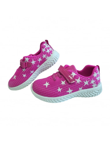Pantofi sport fete, pantofi sport fetite, pantofi sport fete din textil, pantofi sport din textil fucsia pentru fete