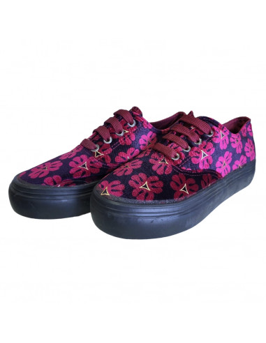pantofi femei, pantofi dama, sneakers femei, pantofi mov, pantofi cu siret, snakers cu talpa inalta