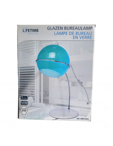 Lampa de birou din sticla, diferite culori