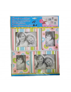 Set 4 rame foto autocolante, modele si culori diferite