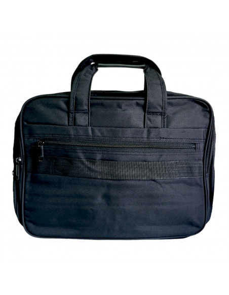 Geanta laptop, stil office, neagra, compartimentata