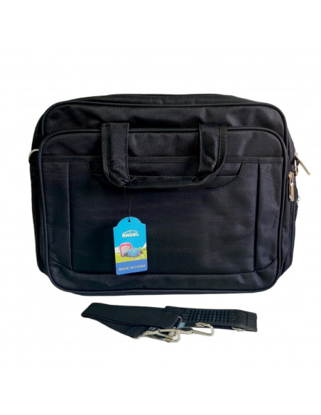 Geanta laptop, culoare neagra, compartimentat, stil office