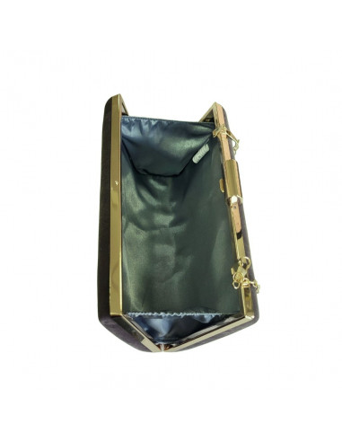 Poseta de seara tip clutch, din catifea, eleganta, gri