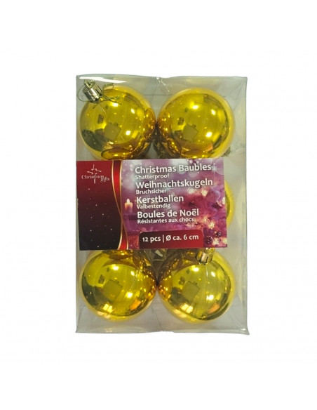 Globuri mate si lucioase, din plastic, set 12, nuante diferite